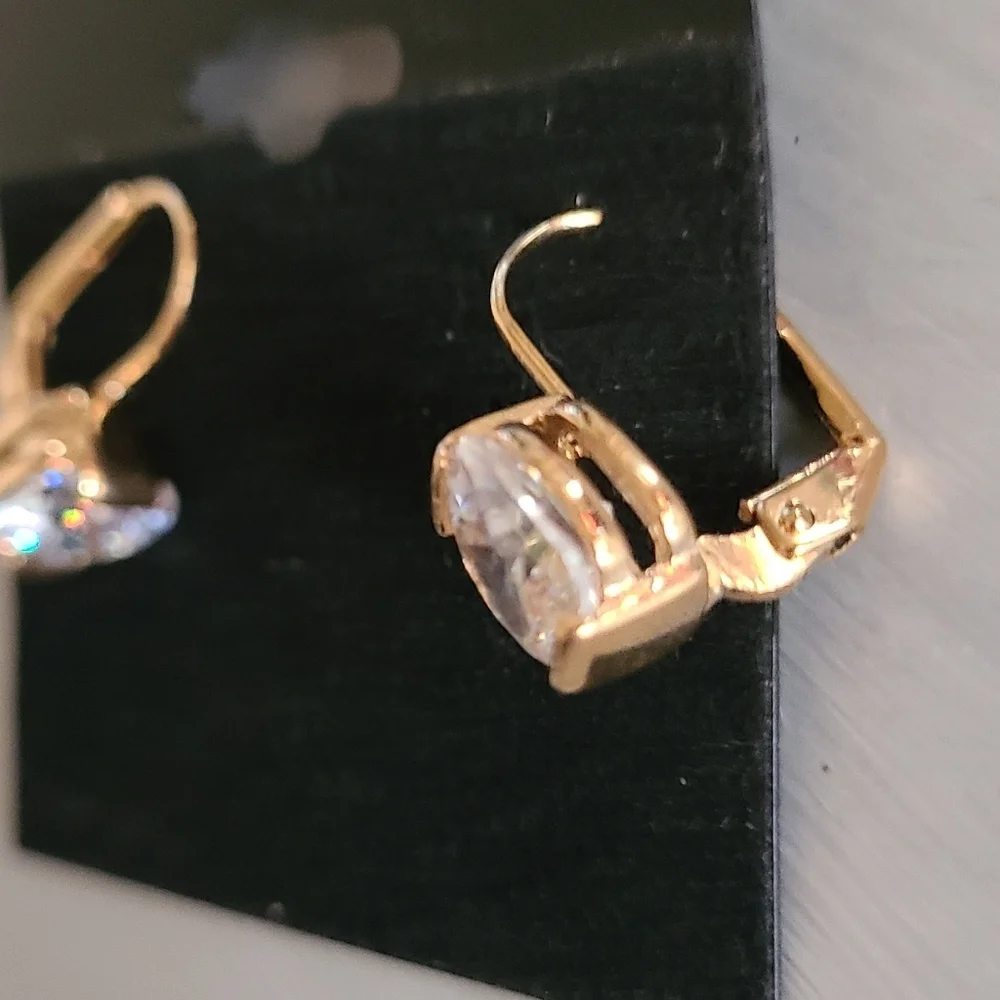 925 sterling silver and gold earrings - Picture 3 of 3